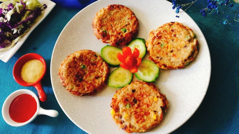 阳光早餐时蔬肉碎土豆饼