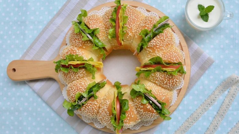 花环汉堡植物油直接法