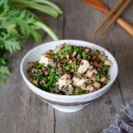 藜麦茼蒿鸡肉饭