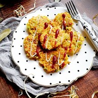 卷心菜三文鱼米饼