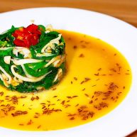 冷菜黄金翡翠白玉菇