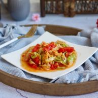 番茄鸡蛋炒圆白菜