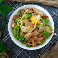 杏鲍菇尖椒炒鸡蛋