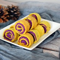 紫薯糯米鸡蛋卷