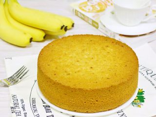 14、香蕉戚风蛋糕,成品图。