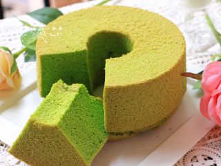 30、低糖少油菠菜戚风,成品图