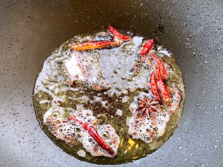 13、家常水煮鱼,依次放入，花椒，大料，辣椒，桂皮爆出香味