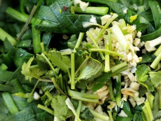 11、凉拌千张韭菜,放香菜。