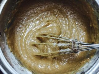 8、坚果布朗尼,搅拌好的面糊。