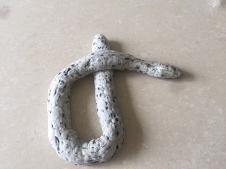 17、佛系养生黑芝麻辫子面包,第十七步：左边的搭在右边上