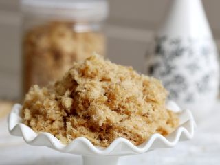 15、自制肉松(面包机版),自己做的肉松很蓬松,比超市买的要好很多