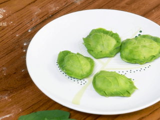 21、豌豆苗树叶饺子,把美食吃出艺术感,成品展示