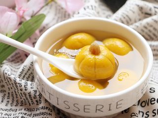 15、南瓜豆沙汤圆,成品