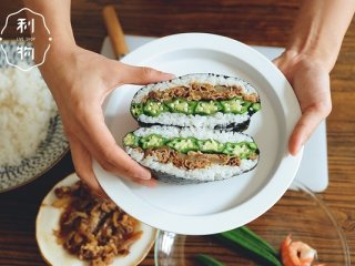 16、5分钟口袋饭团,一定要记住摆放的方向！不然切开就不美了，哈哈哈哈