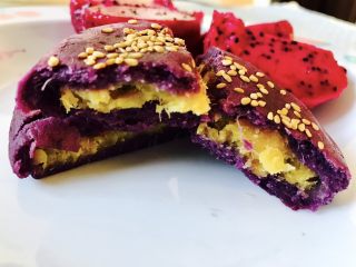14、紫薯南瓜饼,老少皆宜