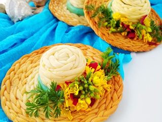 18、草帽编织饼干,漂亮的小草帽。