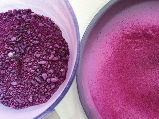 16、自制紫薯粉,粉末分离后继续搅打