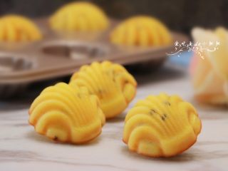 19、百香果柠檬玛德琳,一个个纹路清晰,小巧可爱
