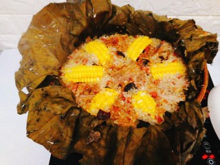 35、荷香糯米排骨,蒸好了，太香了，荷香糯香