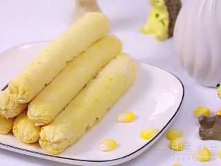 11、鸡肉玉米芝士肠 宝宝营养辅食,芝士+蛋清,吃不完冰箱冷冻,每回吃的时候拿出来蒸一下或者煎一下就可以了。