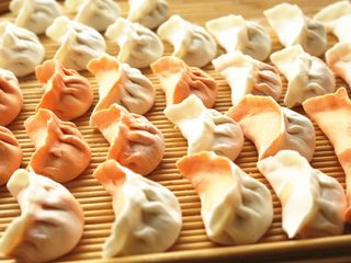 21、胡萝卜虾饺,全部包好，看着还是很壮观漂亮的。