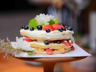 17、#春日烘焙教室#裸蛋糕,展示;