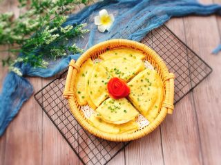 18、快手早餐+鸡蛋葱花软饼,成品图