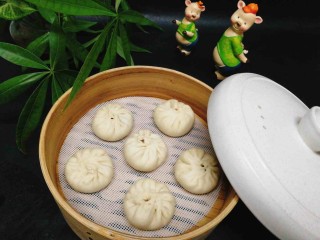 23、最爱包子+蔬菜肉包子,依次全部完成，放蒸笼里二次发酵