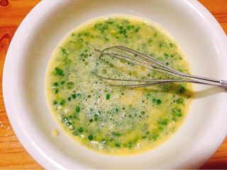 9、快手早餐+鸡蛋葱花软饼,再次搅拌