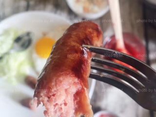 20、黑胡椒味台式脆皮肠（内附广式配方）,之前的早餐图