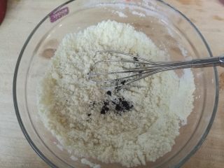 1、海洋之星——意式马卡龙,TPT杏仁粉和糖粉,色粉混合均匀。