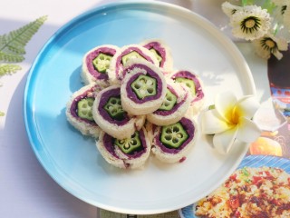 13、奶香秋葵吐司卷,味道超赞。