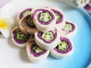 14、奶香秋葵吐司卷,好吃到停不下来。