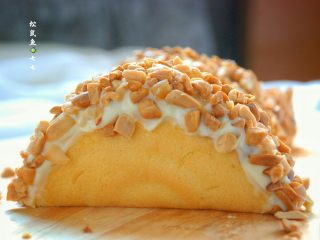 23、网红花生小贝蛋糕,成品。