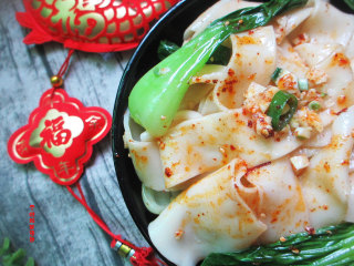 14、油泼扯面,搅拌均匀开吃