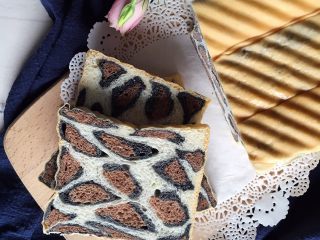 32、豹纹吐司,用把锋利的刀切,整齐平整才好看哦