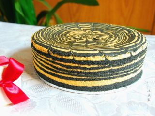 25、拉花斑马心戚风,成品。