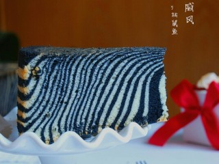 28、拉花斑马心戚风,成品。