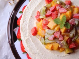 22、缤纷水果奶油蛋糕,