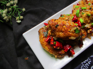 14、蒜香干煸鸡翅,大家试试看