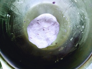 8、芝士紫薯球#附紫薯泥制作#,揉成面团，醒10分钟，分成等份的小面团。