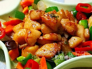 14、多彩龙利鱼丁,成品图