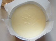 10、酸奶蓝莓蛋糕,把蛋糕糊倒入模具，轻摔一下磕掉大气泡。