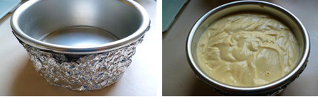 7、貌似轻乳酪~~~~酸奶蛋糕 ,放入注入热水的烤盘，160度下层50~60分钟。