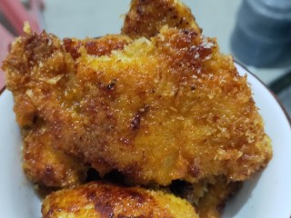 8、炸鸡排,小鸡排烤好啦！