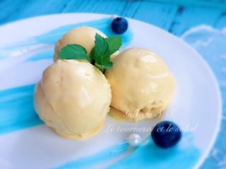 8、芒果冰激凌,成品超级绵软,毫无冰渣。