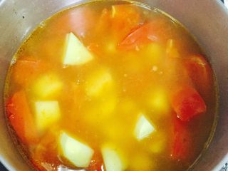 10、无法抵抗的诱惑——无油版番茄牛肉汤,下土豆块继续煮两分钟