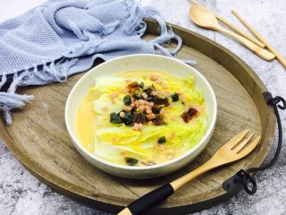 14、上汤娃娃菜,成品图。