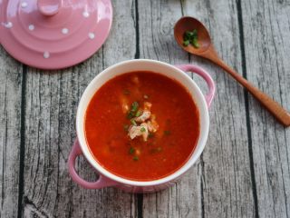 13、番茄肉丝浓汤,成品图