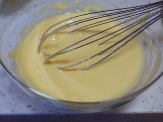 13、舒芙蕾松饼,搅拌成这样就可以了。